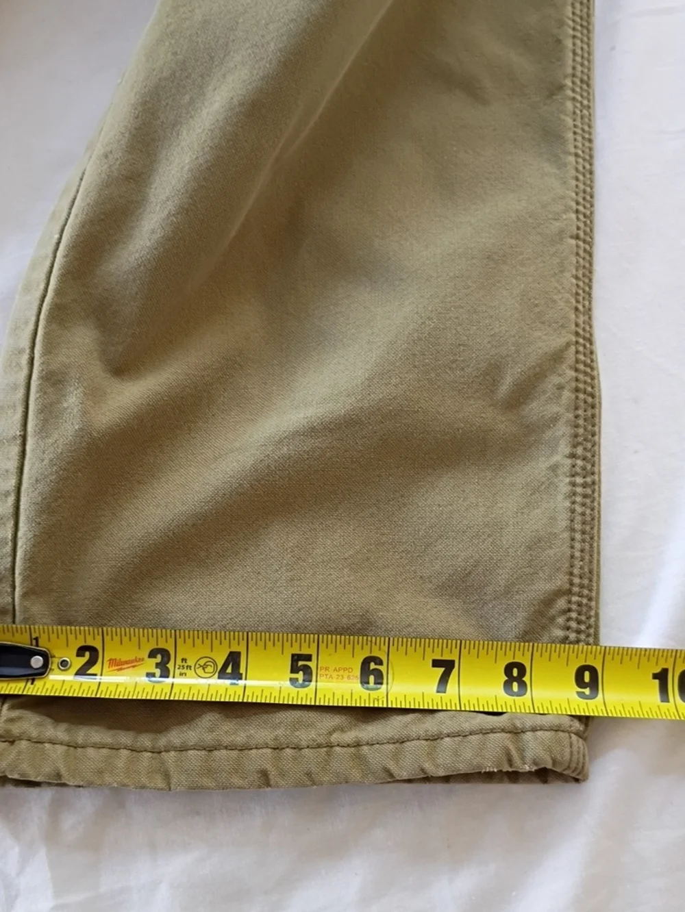 C.E. Schmidt Workwear Carpenter Flannel Lined Pants Mens 32x30 Tan Winter Work